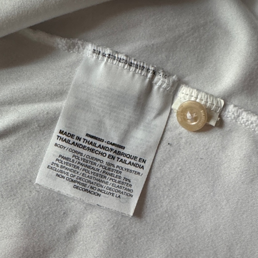 Nike White Men's Polo Shirt with Black Logo - Picture 5 of 6